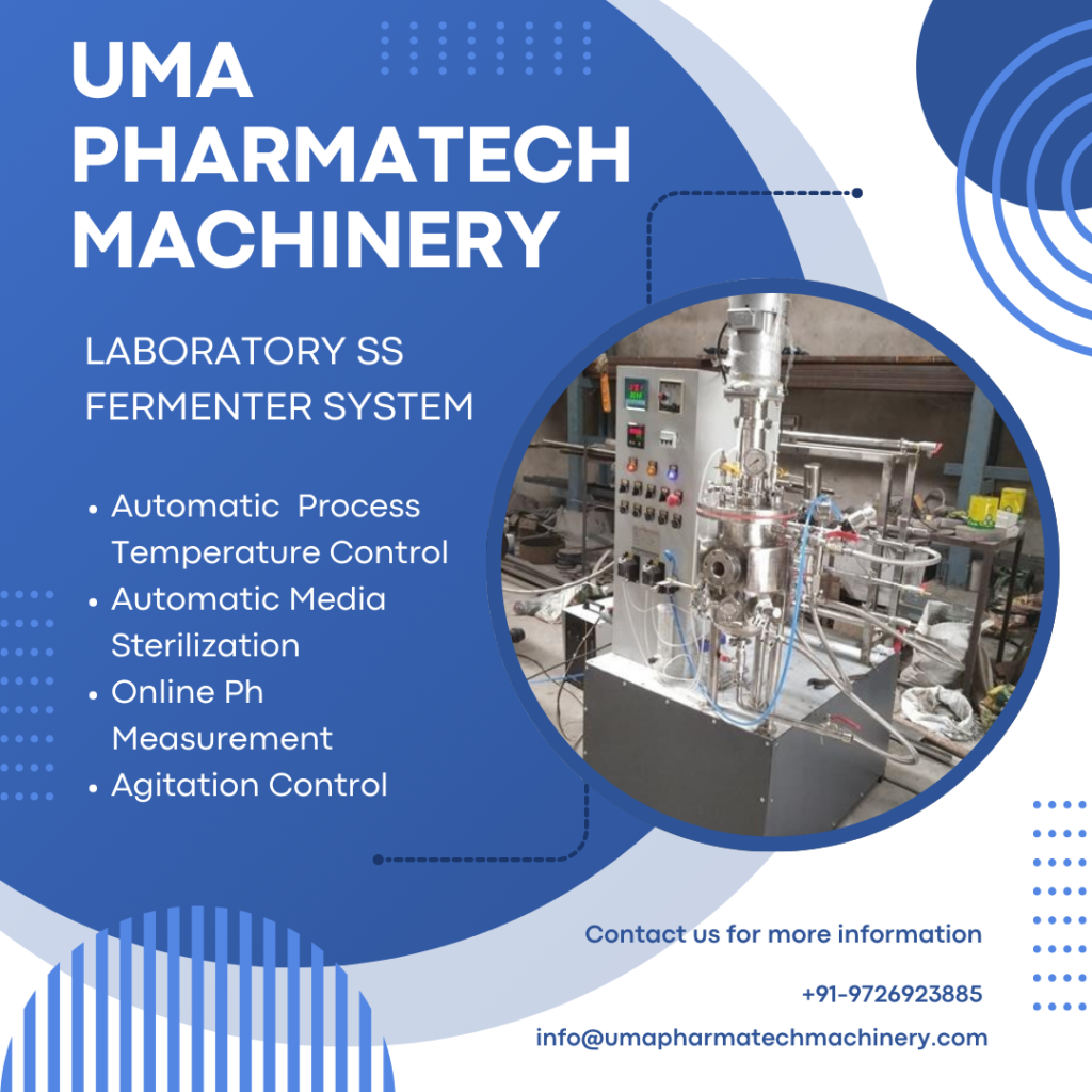 Automatic Laboratory Fermenter Bioreactor Manufacturer- Uma Pharmatech Machinery
