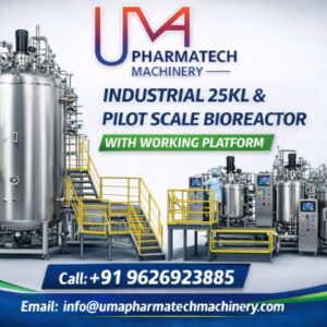 Industrial and Pilot Scale Fermenter and Bioreactor Manufacturers in India- UMA PHARMATECH MACHINERY