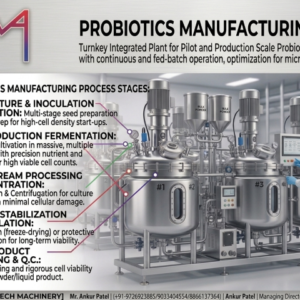 Manufacturer of Probiotics Manufacturing Plant Setup- UMA Pharmatech Machinery